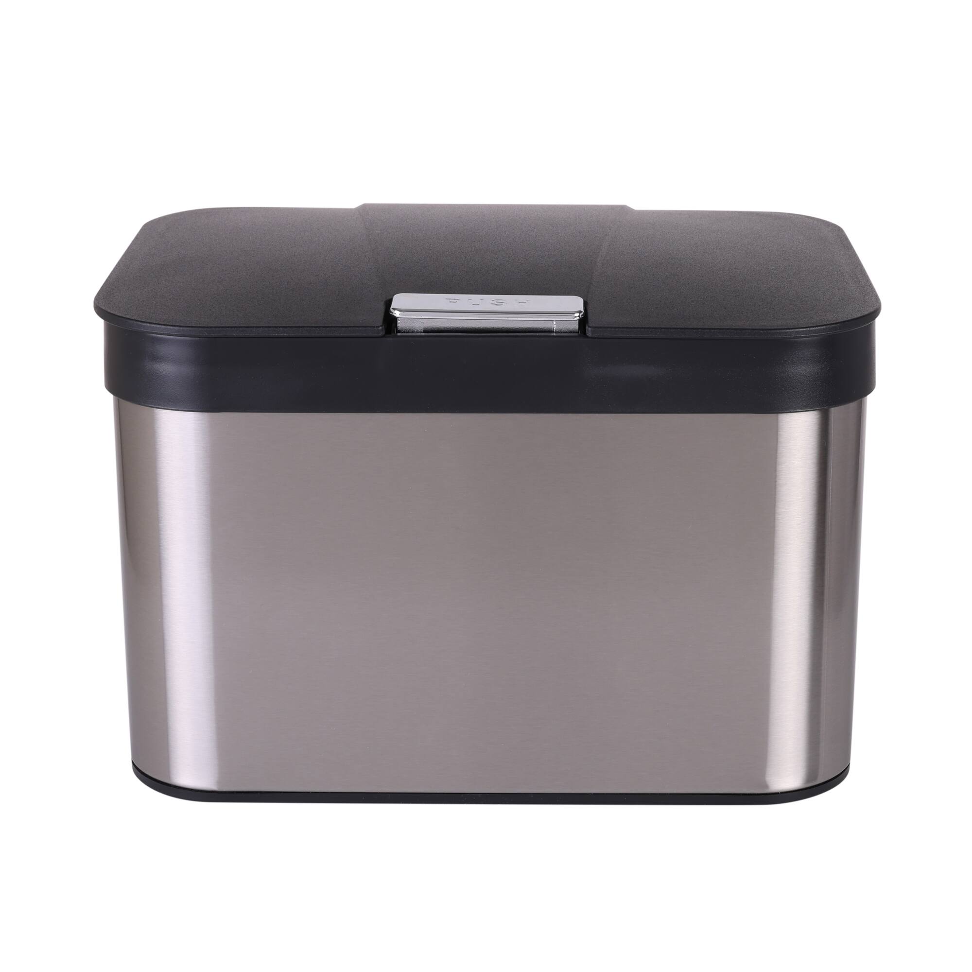 Organize It All Stainless Steel Compost Bin with Bonus Biodegradable Bags, Sink Organizer & Scrub Brush